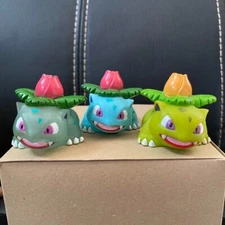 Pokemon Kids Finger Puppet Bulbasaur Different Colors Clear Comp 3 Piece Set Rar