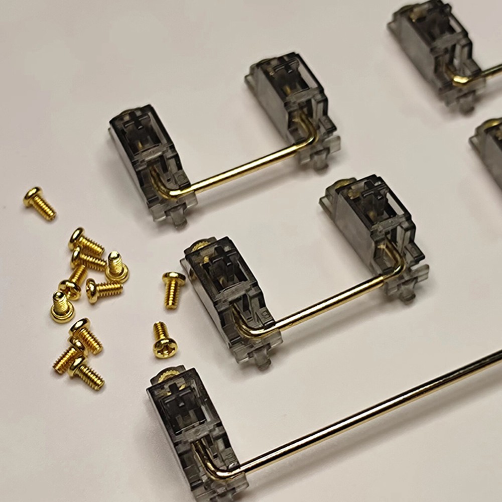 Mechanical Keyboard Accessories: Transparent Steel Plate, Screws, Satellite Shaft, and Stabilizers for Enhanced Performance