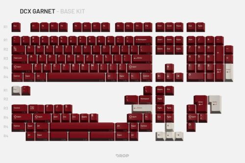 New Drop DCX Garnet Key Cap Base Kit Set KeyCaps Free Shipping - 第 1/1 張圖片