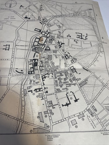 Mapa antiguo/vintage 1920 de la Universidad de Cambridge gran mapa vintage - Imagen 6 de 11