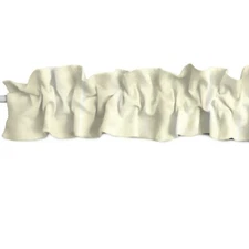 Shiny Solid Satin Sleeve Topper Window Valance Top Bottom Ruffle Home Decor 