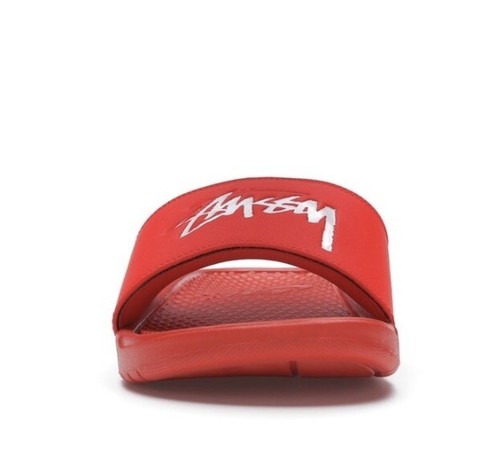 Nike x Stussy Benassi Slides Hausschuhe Sandalen Habanero Rot US M6 - Bild 2 von 2