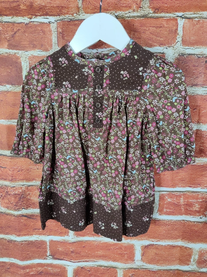 PAQUETE DE VESTIDOS DE MANGA LARGA PARA BEBÉS NIÑAS 6-9 MESES GAP NEXT M&S FIESTA 74CM Foto 3 de 4