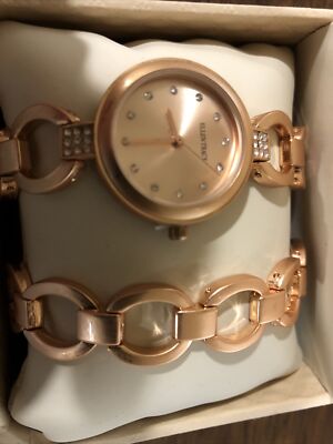 Ellen Tracy Watch and Bracelet Set-New In Box - Rose Gold | eBay display picture 1