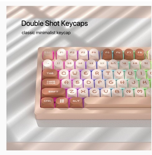 PBT Keycaps - MOA Keycaps,Brown/Beige Keycaps 60 75 Percent, Custom Key Caps#628 - Picture 13 of 15