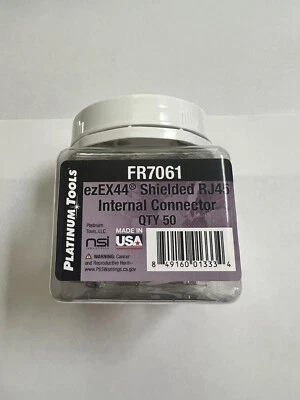 Platinum Tools FR7061 EzEX 44 Shielded RJ45 Internal Connector QTY 50