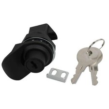 Drawer Cabinet Plastic Cylinder Shape Press Button Security Cam Lock w 2 Keys