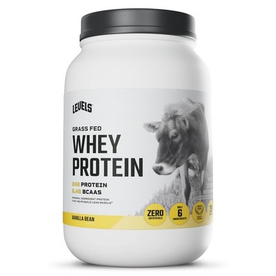 Levels Grass Fed Whey Protein Powder, No Artificials, 24G of Protein, Vanilla...