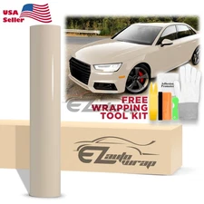 High Gloss Khaki Milan Car Vinyl Wrap Sticker Decal Sheet Film DIY Air Release