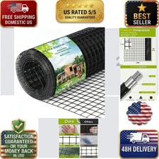 Black Hardware Cloth 1/2 in 48 in x 100 ft 19 Gauge PVC Coated Galvanized Steel