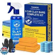 TEAWOO Clay Bars Kit, 6 Clay Bars and 20 PCS Lubricant Tablets, C
