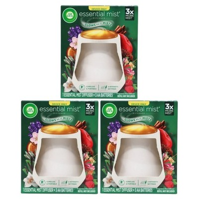 Air Wick Essential Mist Air Freshener Diffuser Device Only, White ( 3-Pack )
