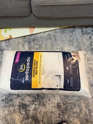 Serta Sertapedic Bounce-Back King Bed Pillow White Hypoallergenic Polyester