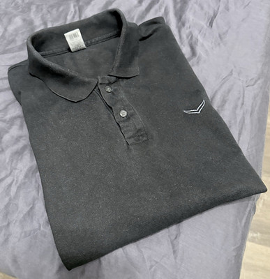 Trigema Deluxe Herren Polo L Schwarz Kurzarm Piqué 100% Baumwolle Regular