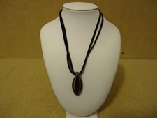 Designer Fashion Necklace 15in L Drop/Dangle Female Adult Blacks/Browns