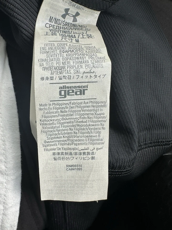 Chaqueta Under Armour Mujer Mediana Negra Cremallera Completa AllSeasonGear Ligera Foto 4 de 4