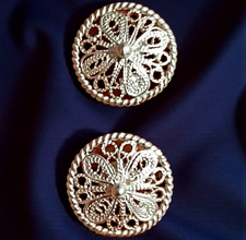 925 Sterlingsilber Eleganter Rund-Schmuck aus Handarbeit-Handgefertigte Ohrringe