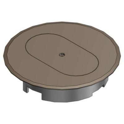 Carlon E97DSB Round Duplex Receptacle Cover, Diameter: 5, Non-Metallic