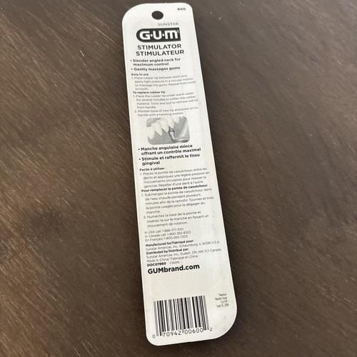Gum Stimulator Permanent Handle Pick - 1 Rubber Tip Included - Long Handle - Picture 5 of 9