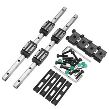2Pcs HGR15 400mm Linear Guide Kit with Linear Rail and HGH15CA Carriage Block