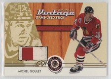 2003 Parkhurst Original Six Chicago Blackhawks Memorabilia Michel Goulet HOF 2t7