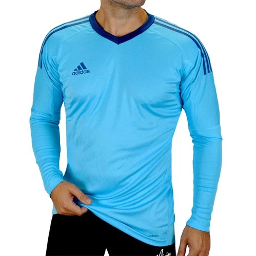 Adidas Mens Long Sleeve Sports T-Shirt Long Sleeve Running Shirt Pullover Teal Blue