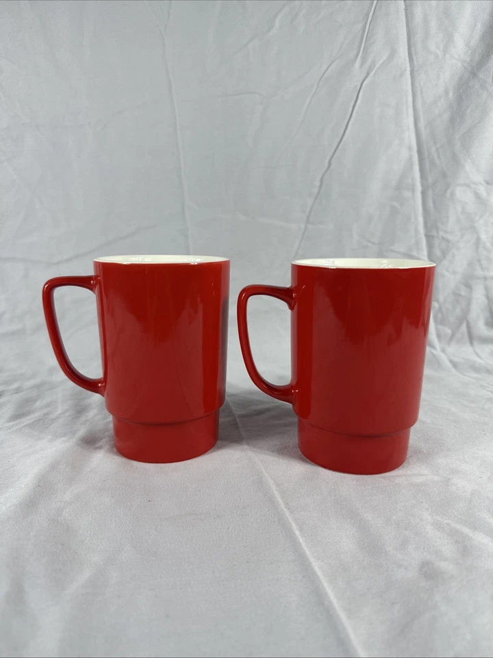 Set 2 Starbucks Red Holiday 2021 Coffee Mugs 20oz Venti Siren Logo Ceramic Cups - Image 4 of 4