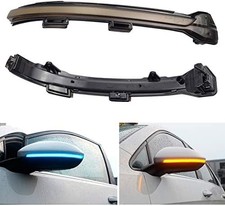 Dynamic Led Side Mirror Sequential Turn Signal Lights Smoked Lens For VW Golf