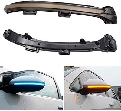  Dynamic Led Side Mirror Sequential Turn Signal Lights Smoked Lens For VW Golf 
