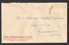 VINTAGE 1960s AMPOL PETROLEUM QUEENSLAND PTY LTD ENVELOPE WITH ADVERTISING