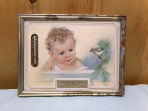 Ving Picture Thermometer Advertising Klavina and Lewis Farm , Geneseo, IL