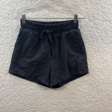 Zenana Cotton Drawstring Waist Shorts with Pockets Dark Grey Women  s Size Small