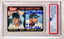 1965 PSA 1965 Topps• STEVE CARLTON •Rookie Card Auto/Signed #477 Authenticated