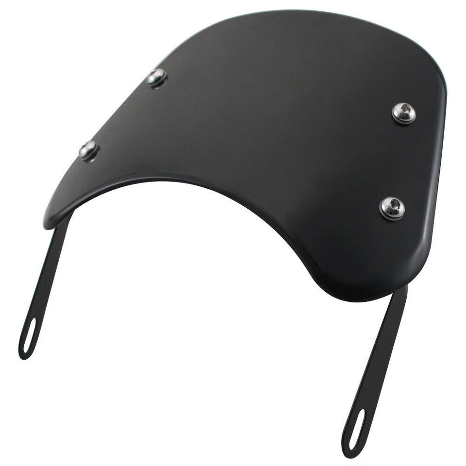 Parabrisas negro para faros redondos Harley Kawasaki Suzuki Chopper 5-7" Foto 3 de 4