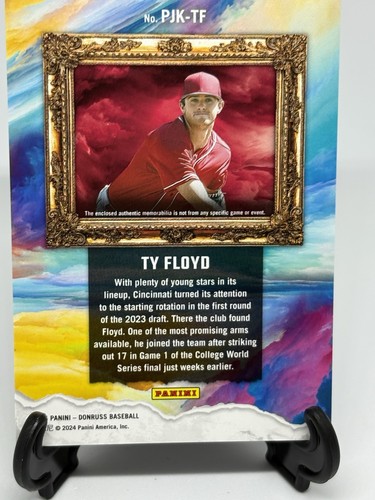 Camiseta deportiva Panini Donruss - Ty Floyd - Prospect Kings Red Ice Relic Rookie RC 2024 - Imagen 2 de 12