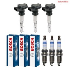 3x DELPHI Zündspule +3x BOSCH Zündkerze passend für Nissan Micra IV K13 1.2