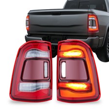 Red Led Tail Lights Lr Pair Fit For 2019-2023 Dodge Ram 1500 Wo Blind Spot Red Led Tail Lights Lr Pair Fit For 2019-2023 Dodge Ram 1500 Wo Blind Spot