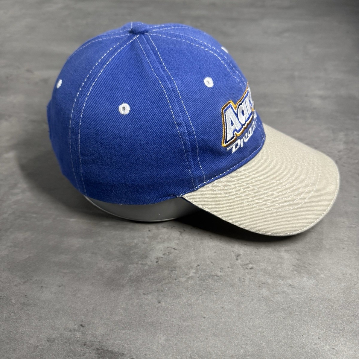 Vintage Aaron's Furniture Store Hat Gray Blue Employee Promo Advertisment Cap View 3