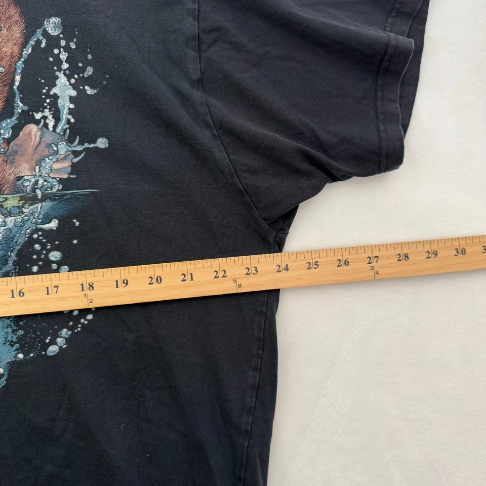 Camiseta De Colección Wild Planet Para Hombres 3XL Negra Naturaleza Animales Ornitorrinco Envolvente Foto 4 de 4