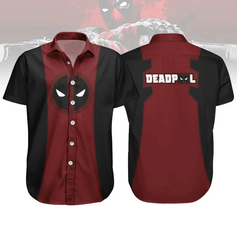 Disney Marvel Deadpool Logo Hawaiian Shirt