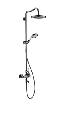 Hansgrohe Showerpipe Axor Montreux with 16572330 Polished Black Chrome