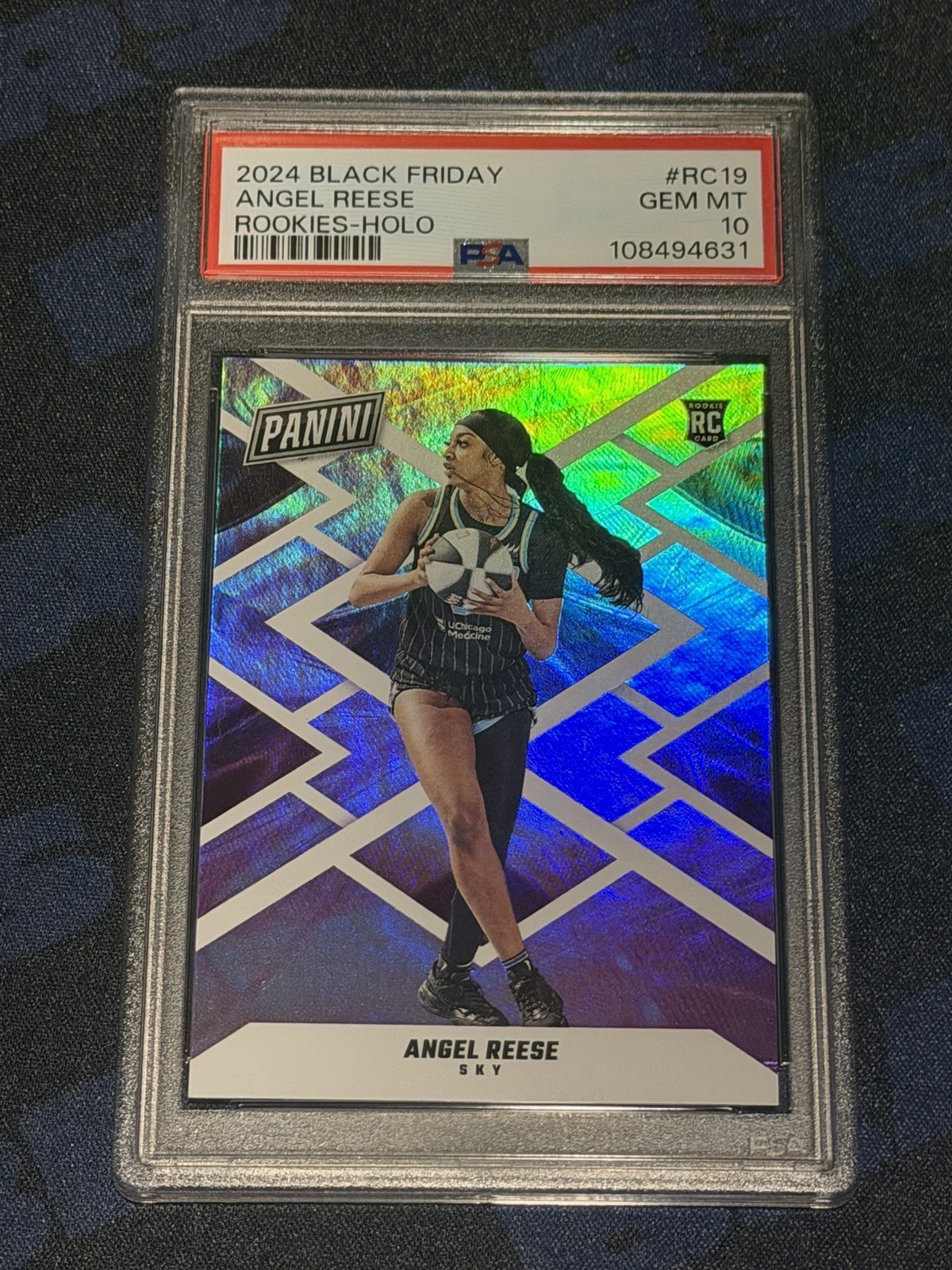 2024 Panini Black Friday - Rookies Angel Reese #RC19 Holo /150 (RC) PSA 10