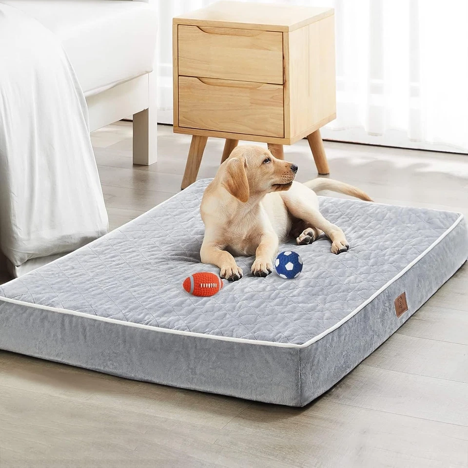 Cubierta de terciopelo lavable grande para cama ortopédica impermeable para perros Foto 3 de 4