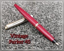 1970 Parker 45 Flighter Füllfederhalter Stah...