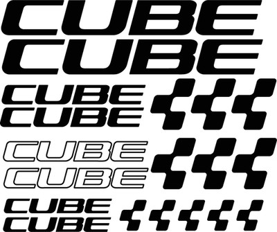 Cube Premium Aufkleber Set Schwarz MTB Sticker Decal