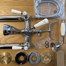 Milano Elisabeth freestanding bath taps with Shower mixer - chrome.