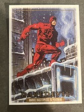 2024 Skybox Marvel Masterpieces ‘92 Platinum Wood Parallel #12 DAREDEVIL