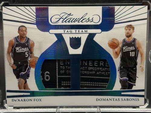 2024 Flawless Tag Team Domantas Sabonis And DeAaron Fox Dual Patch 1/1