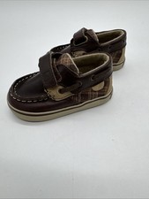 Sperry Infant Top Sider Boat Shoes Brown Leather 2 M