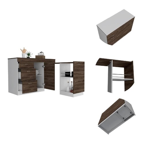 TUHOME Grecia Kitchen Base Cabinet Engineered Wood in Multi-color - Picture 4 of 7